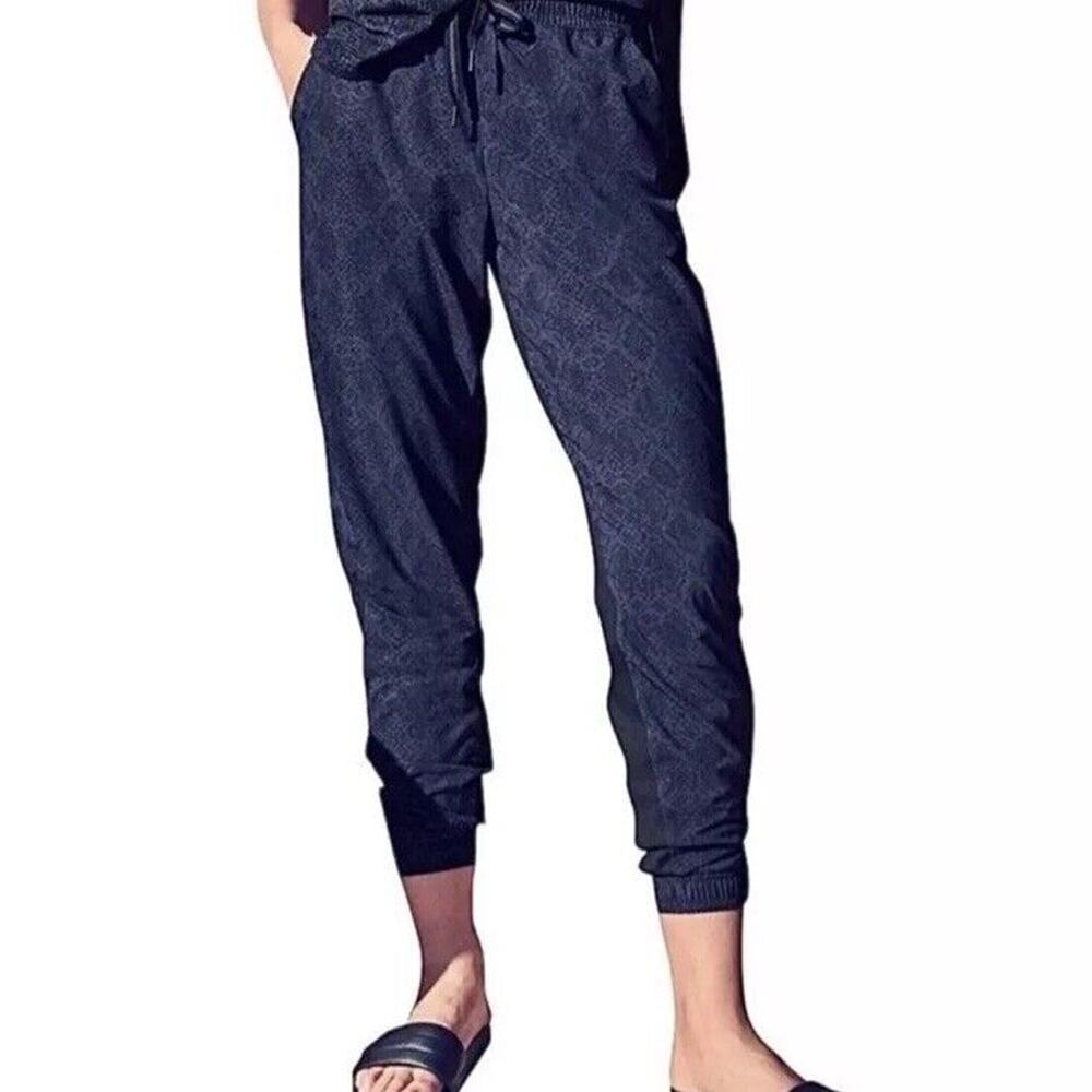 Athleta Blue Python Snake Print Dry Fit Elastic W… - image 1